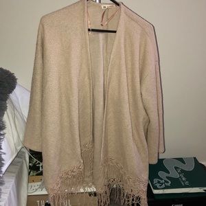 Fringe bottom cardigan